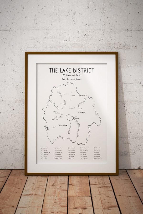 30 Lakes & Tarns Personalised Print Example