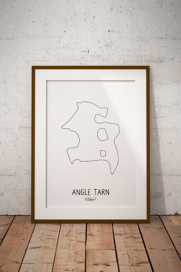 Angle Tarn line art print in a picture frame