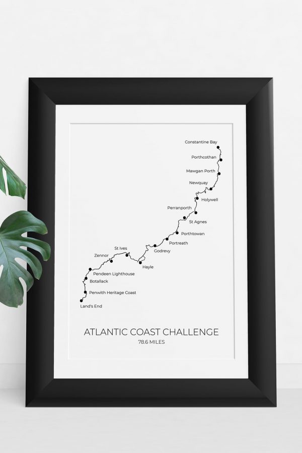 Atlantic Coast Challenge art print in a picture frame
