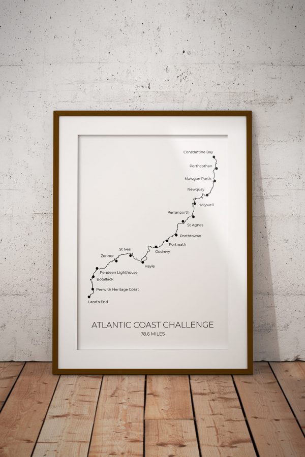 Atlantic Coast Challenge art print in a picture frame