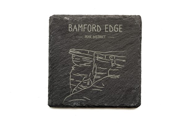Bamford Edge Slate Coaster Square