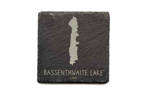 Bassenthwaite Lake Shaded Slate Coaster Square