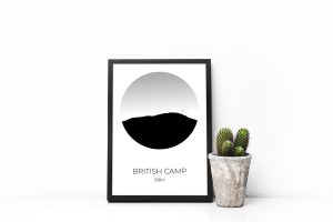 British Camp art print in a picture frame