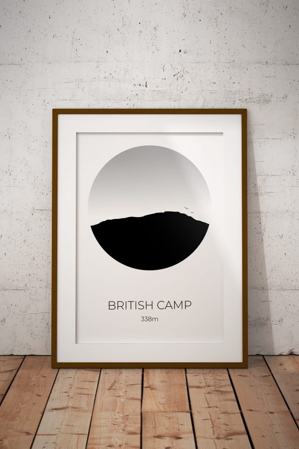 British Camp art print in a picture frame