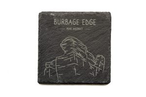 Burbage Edge Slate Coaster Square