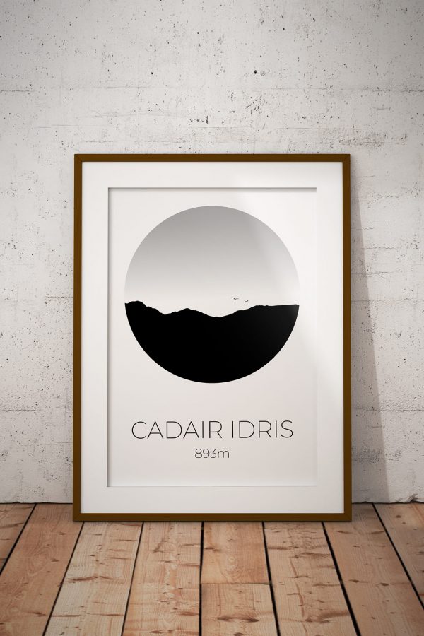 Cadair Idris art print in a picture frame