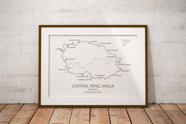 Capital Ring Walk London Personalised Print Example