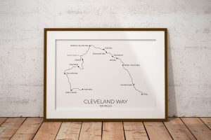 Cleveland Way art print in a picture frame