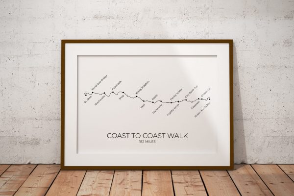Coast to Coast art print in a picture frame