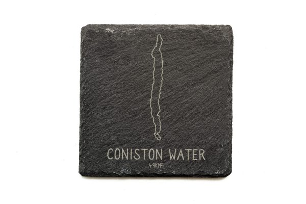 Coniston Water Slate Coaster Square