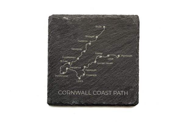 Cornwall Coast Path Slate Coaster