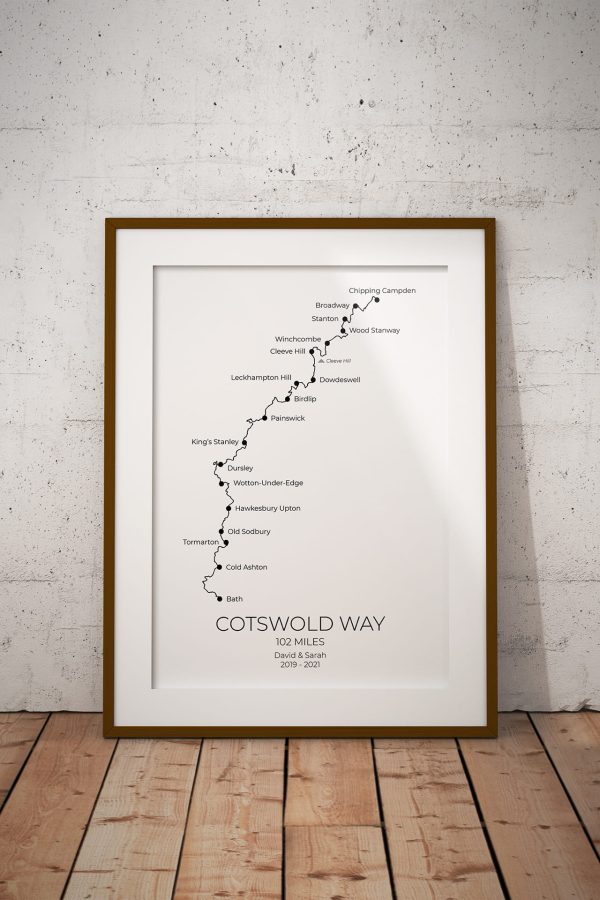 Cotswold Way Personalised Print Example