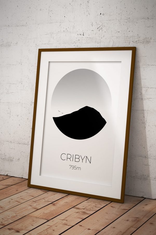 Cribyn art print in a picture frame