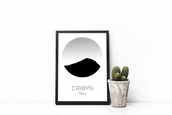 Cribyn art print in a picture frame