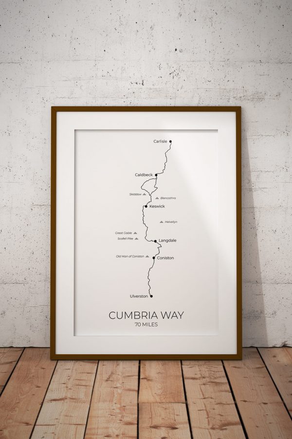 Cumbria Way art print in a picture frame