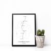 Cumbria Way Map Art Print