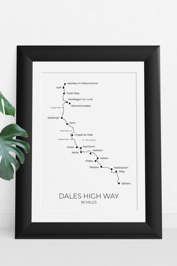 Dales High Way art print in a picture frame