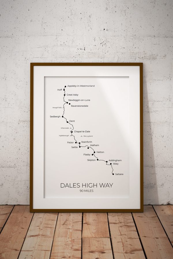 Dales High Way art print in a picture frame