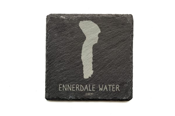 Ennerdale Water Shaded Slate Coaster Square