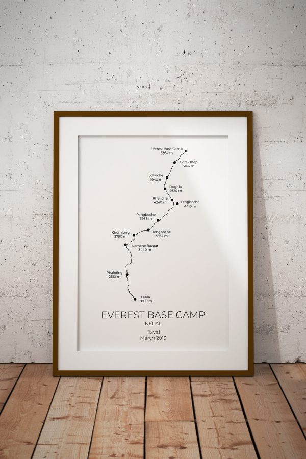 Everest Base Camp Personalised Print Example