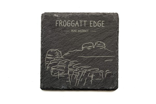 Froggatt Edge Slate Coaster Square