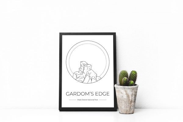 Gardom's Edge art print in a picture frame