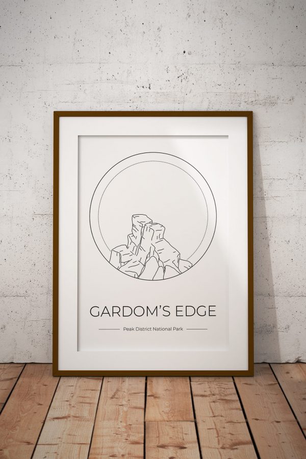 Gardom's Edge art print in a picture frame