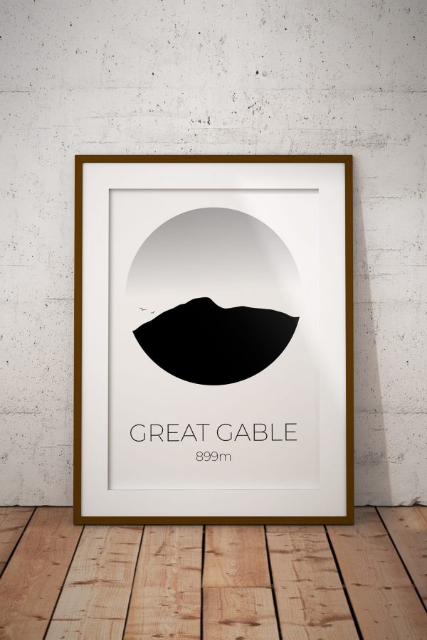 Great Gable art print in a picture frame