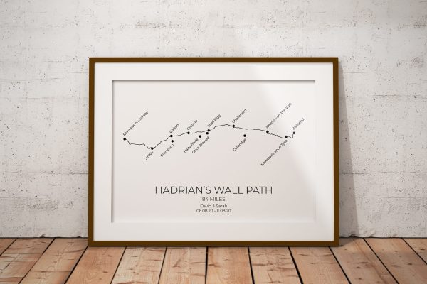 Hadrian’s Wall Path Personalised Print Example