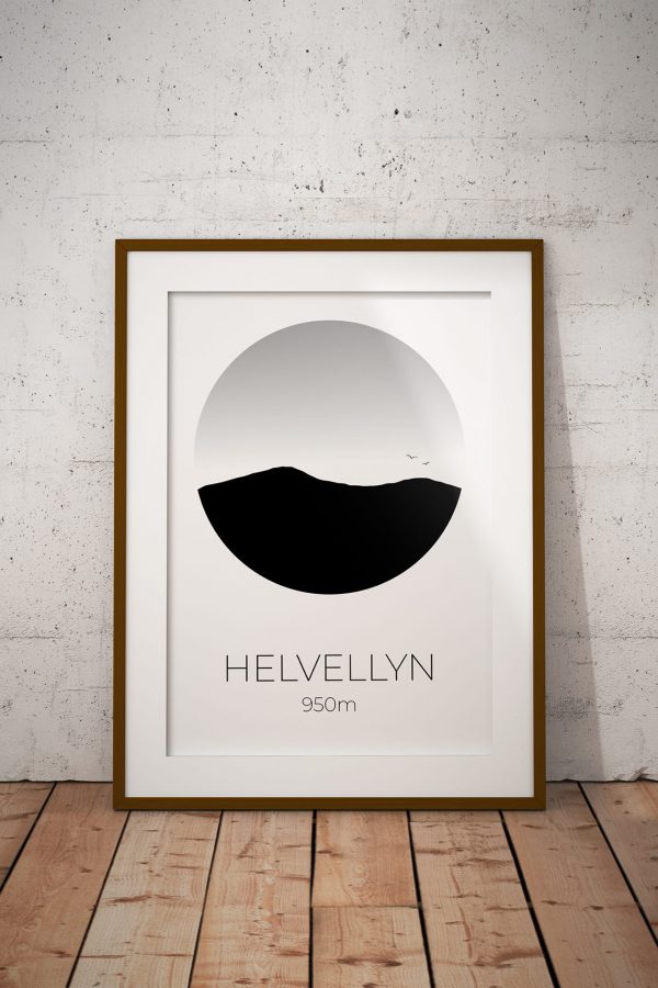 Helvellyn art print in a picture frame