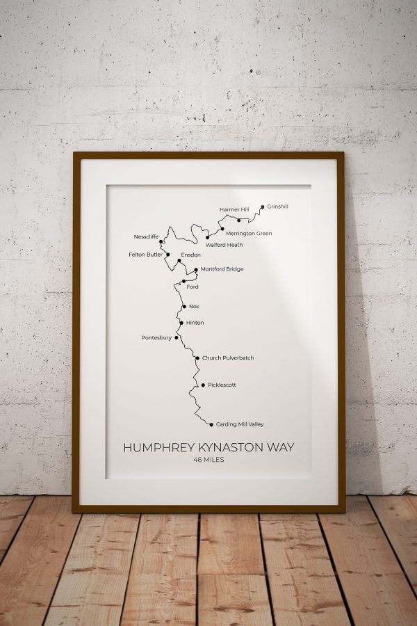 Humphrey Kynaston Way art print in a picture frame
