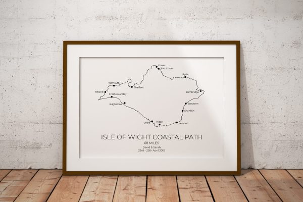 Isle of Wight Coastal Path Personalised Print Example