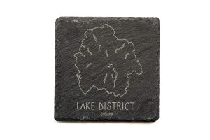 Lake District Map Slate Coaster Square