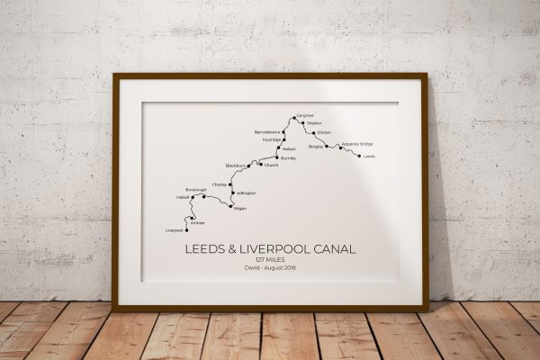 Leeds & Liverpool Canal Personalised Print Example