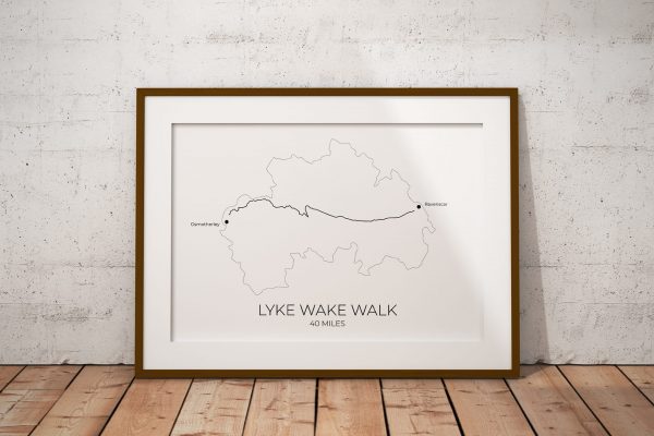 Lyke Wake Walk art print in a picture frame