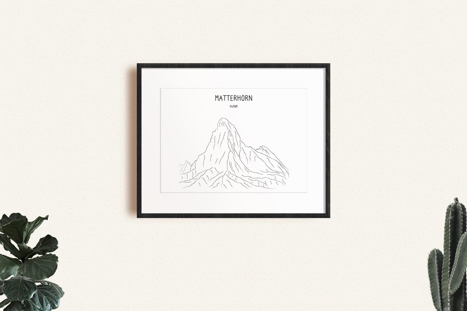 Matterhorn Line Art Print - In from the Wild