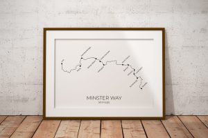 Minster Way art print in a picture frame
