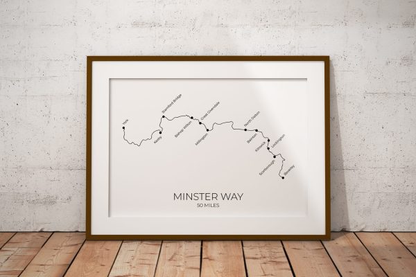 Minster Way art print in a picture frame