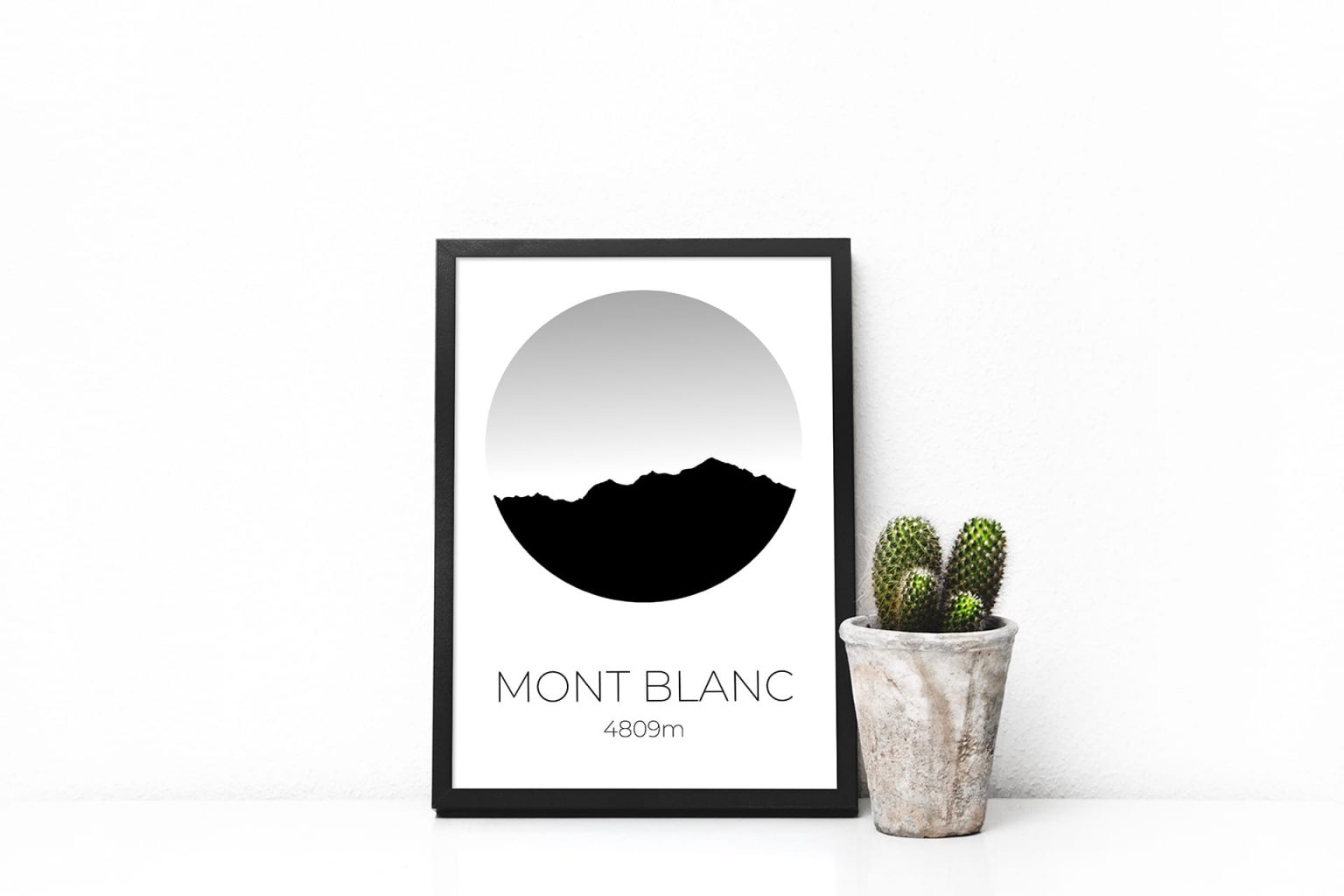 Silhouette du Mont Blanc - Mini noir