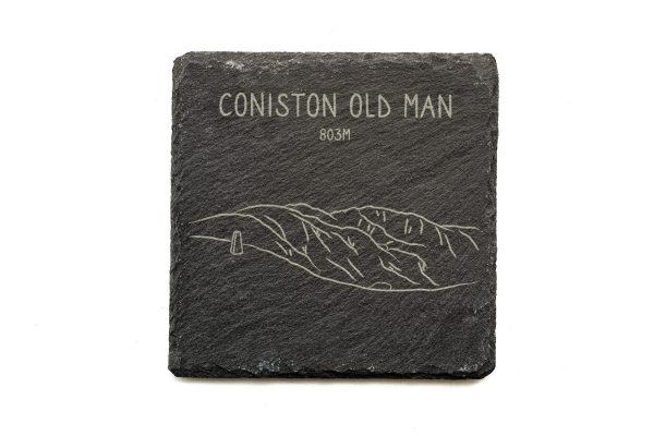 Old Man of Coniston Slate Coaster Square