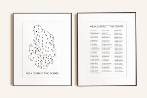 Peak District Trig Point (Dark) Art Prints Bundle