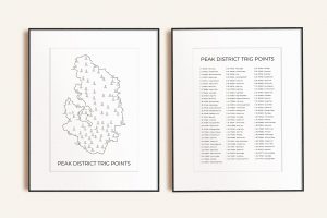 Peak District Trig Point (Light) Art Prints Bundle