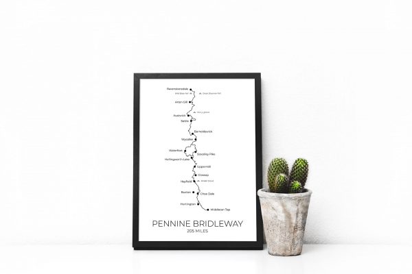 Pennine Bridleway art print in a picture frame