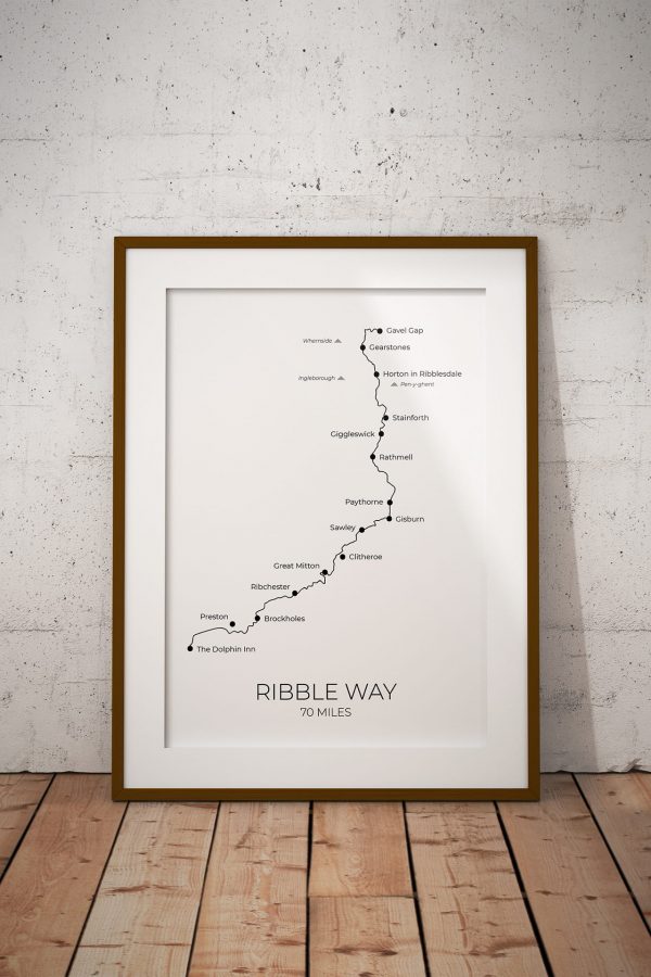 Ribble Way art print in a picture frame