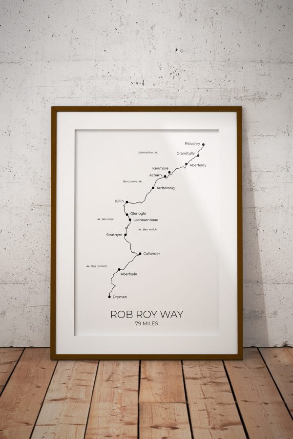 Rob Roy Way art print in a picture frame