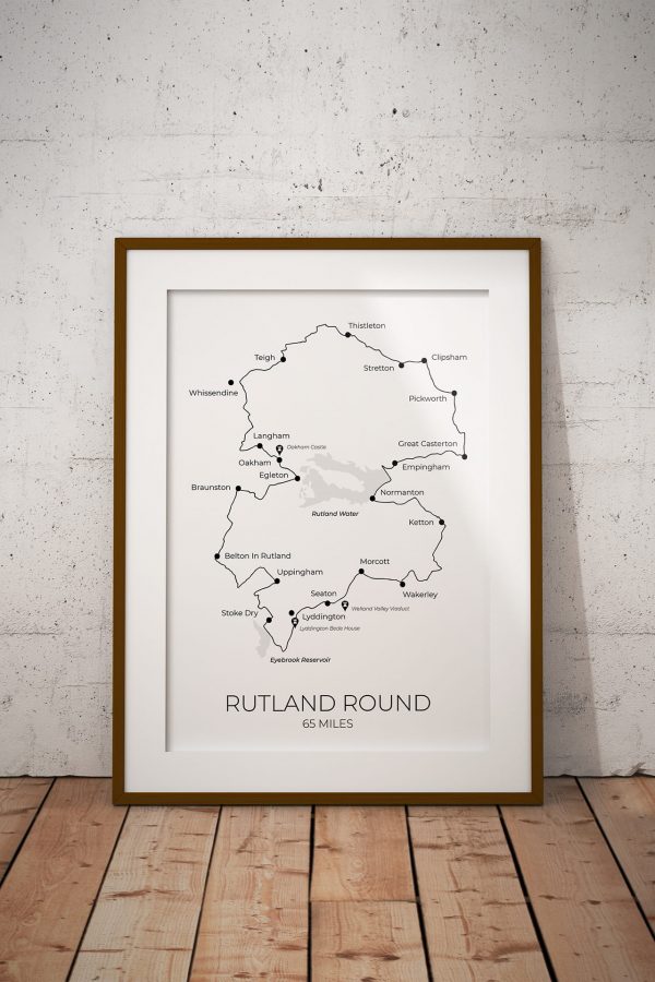 Rutland Round art print in a picture frame