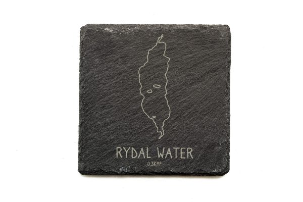 Rydal Water Slate Coaster Square
