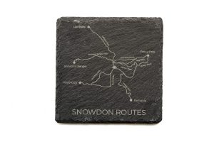 Snowdon Routes Slate Coaster