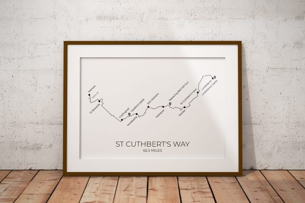 St Cuthbert's Way art print in a picture frame