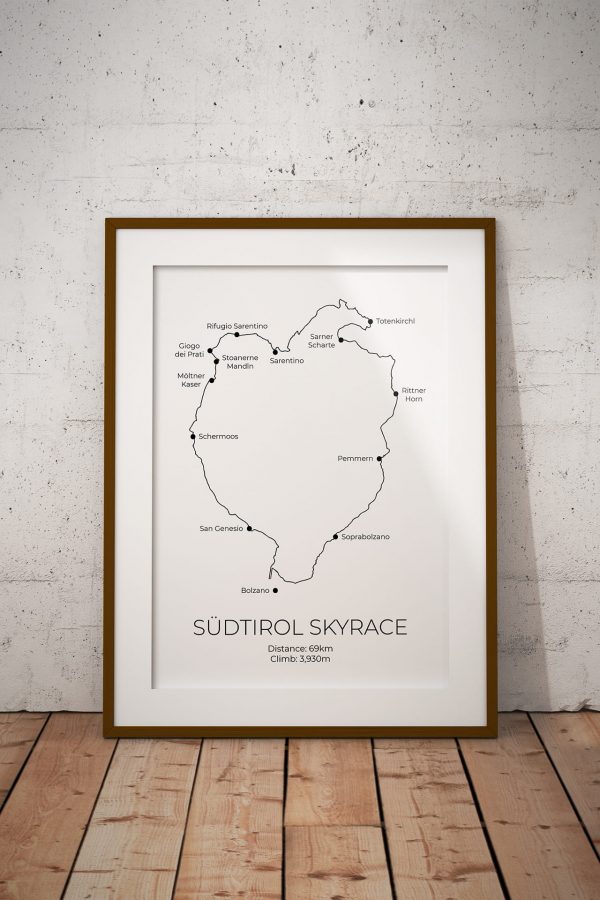 Südtirol Ultra Skyrace art print in a picture frame